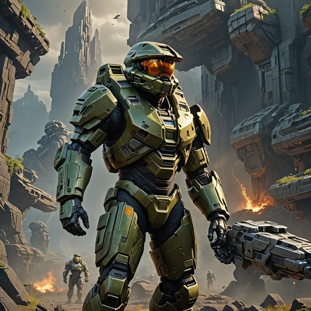 Master Chief in Epic Fantasy Realm