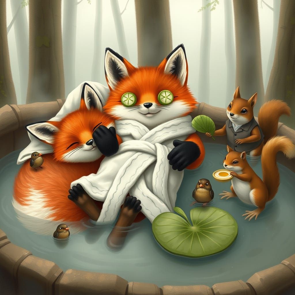 Fox's Forest Spa Day in Beatrix Potter Style
