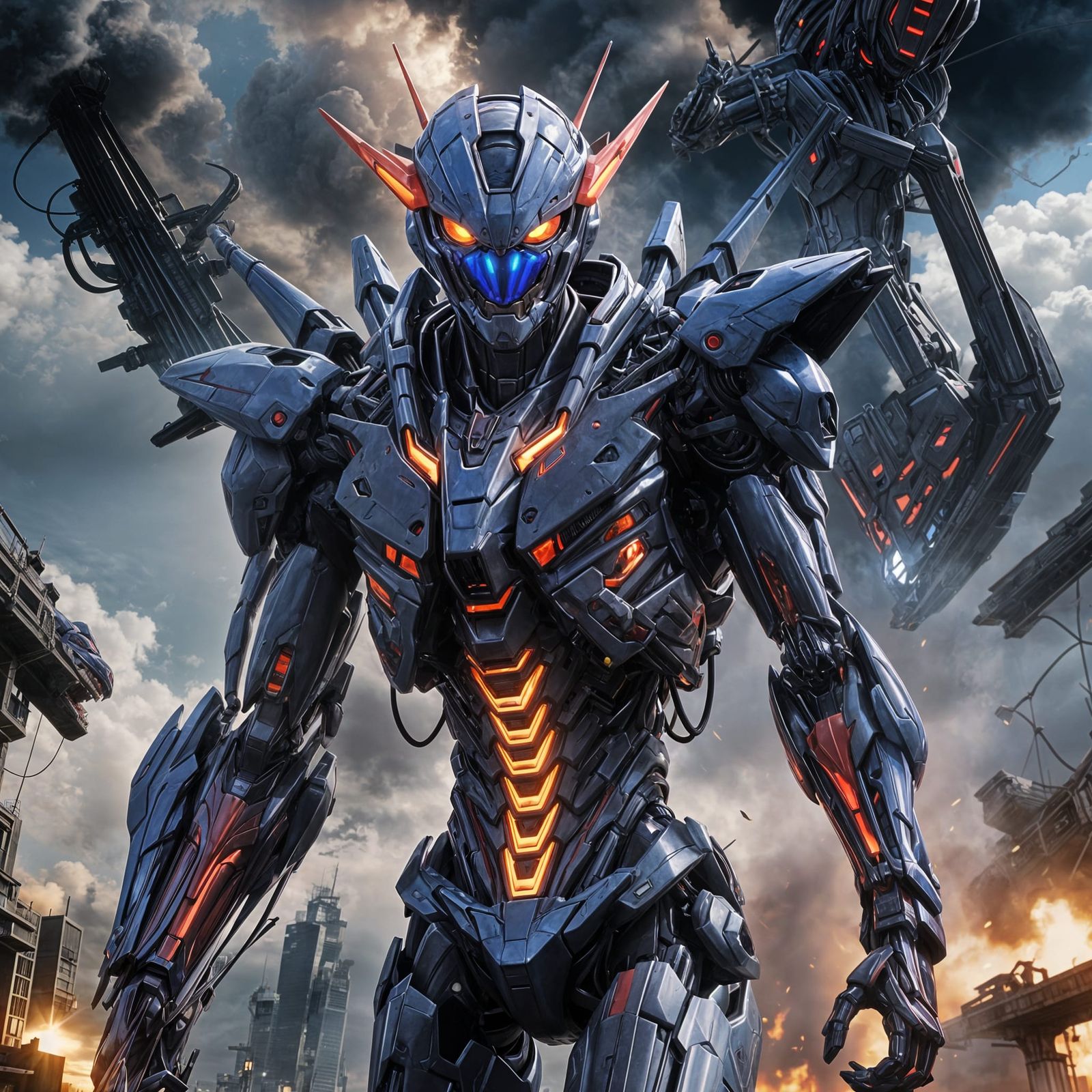 Hyperrealistic Evangelion Eva 03 in Photorealistic Style