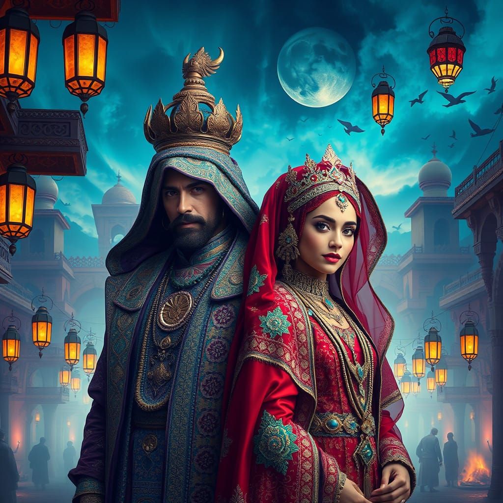 Majestic Moroccan Couple in Enchanted Ancient Medina