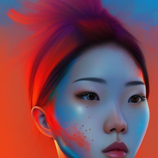 Breathtaking Hyperrealistic Portrait of a Korean Girl