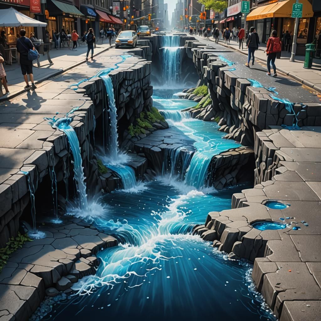 Vibrant 3D Street Art in New York