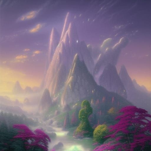 Fantasy Scene in Heavenly Misty Light