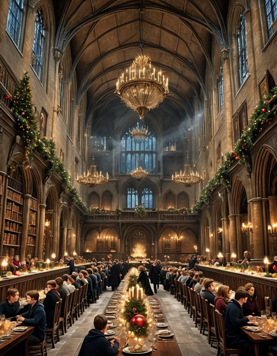 Magical Christmas at Hogwarts: A Photorealistic Winter Wonde...