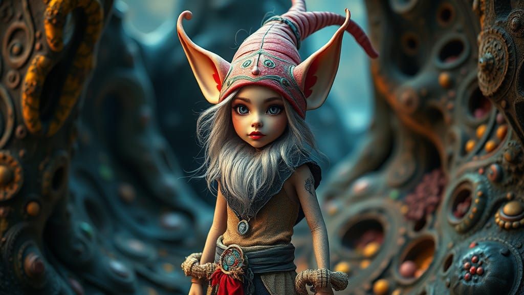 Aurapunk Dreamgirl: Neo-Impressionist Masterpiece in HDR