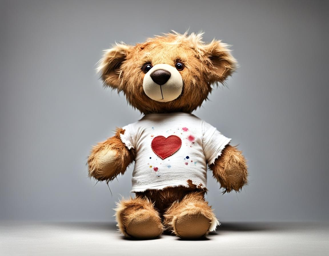 Lovable Fuzzy Teddy Bear in a Cheerful Pose