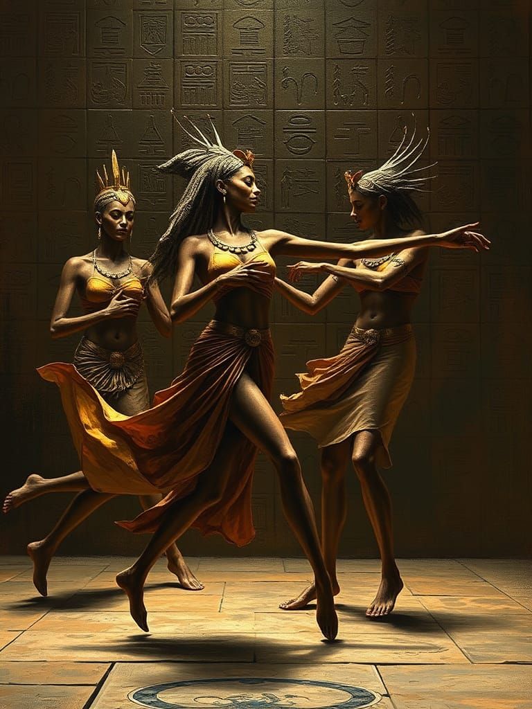 Ancient Dancers in Elegant Motion