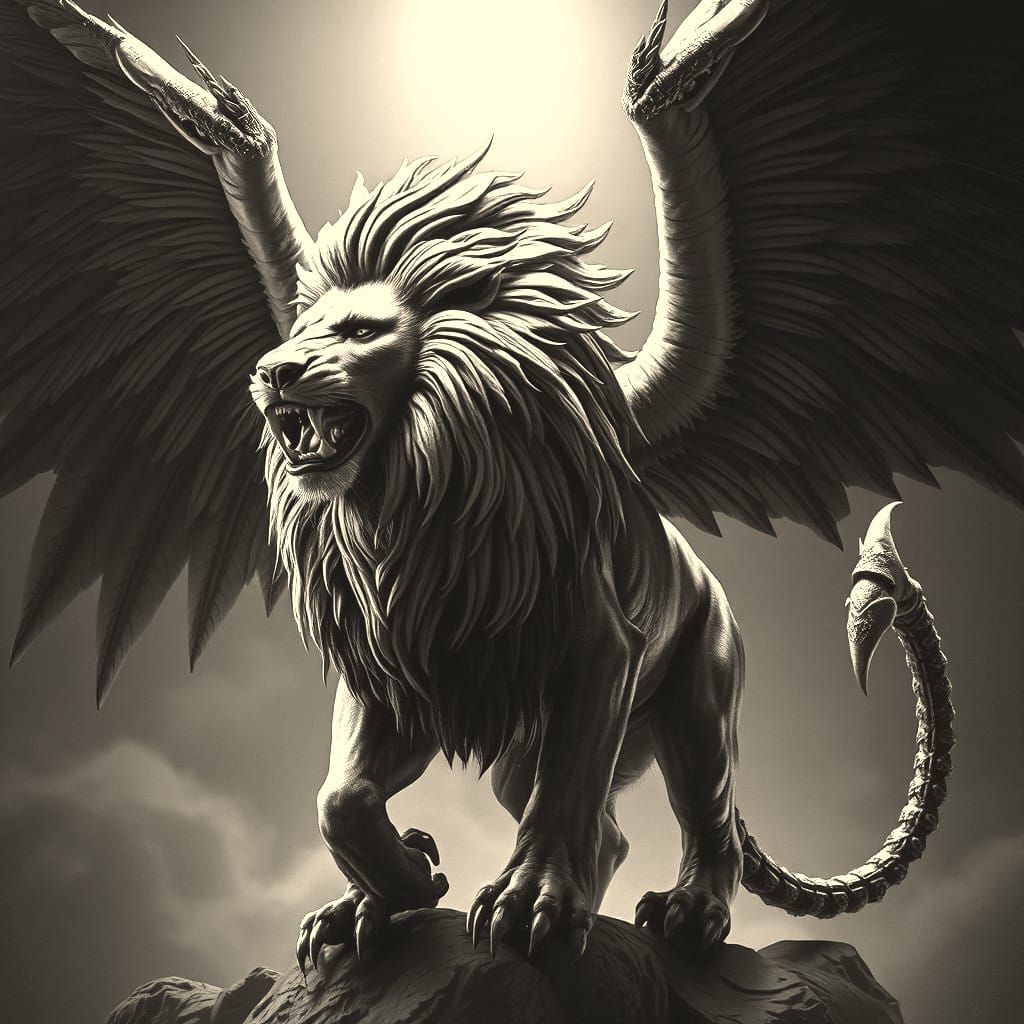 Ethereal Lion of Dark Fantasy