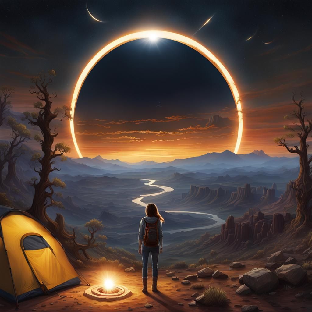 Solar Eclipse Campsite Dreamscape