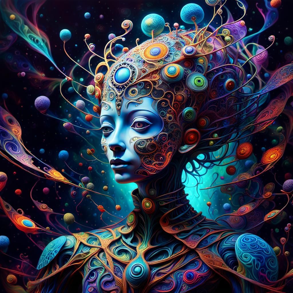 Surreal Oil Painting of a Marionette in an Ethereal Aura wit...