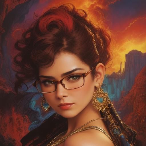 1980s Geek in Deep, Rich Colors: A Maximalist Digital Painti...