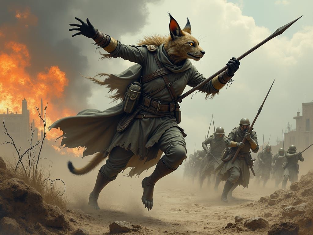 Warrior of the Apocalypse in Tattered Gray