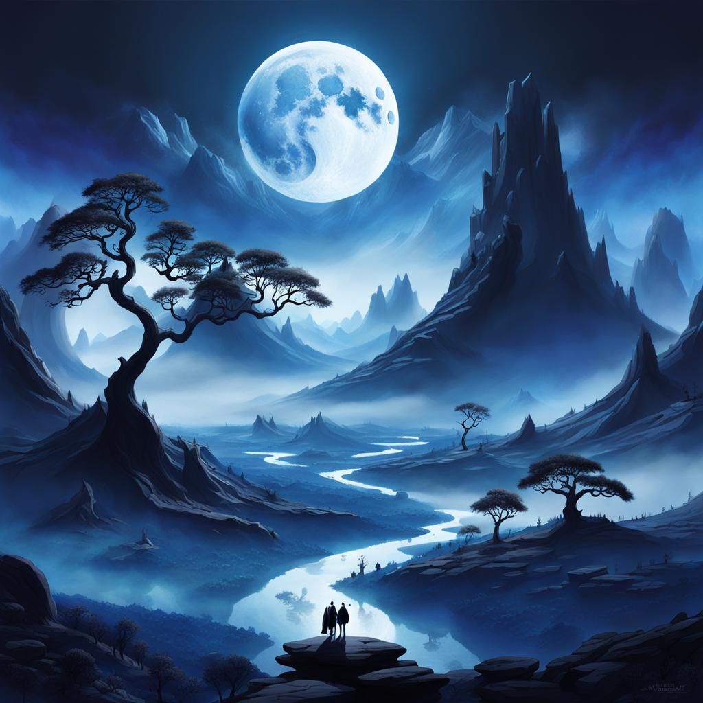 Harmonious Realms of Yin and Yang: A Cosmic Fantasy Landscap...