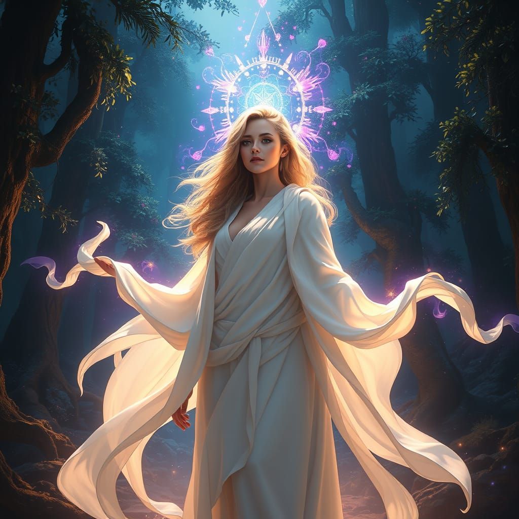 Ethereal Siren in Mystical Forest