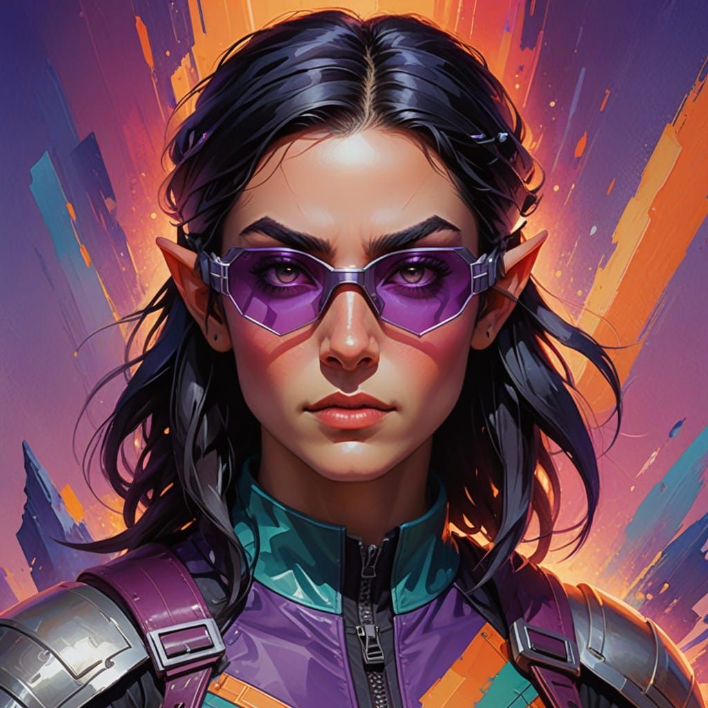 Ethereal Fantasy Rogue in Abstract Dreamscape