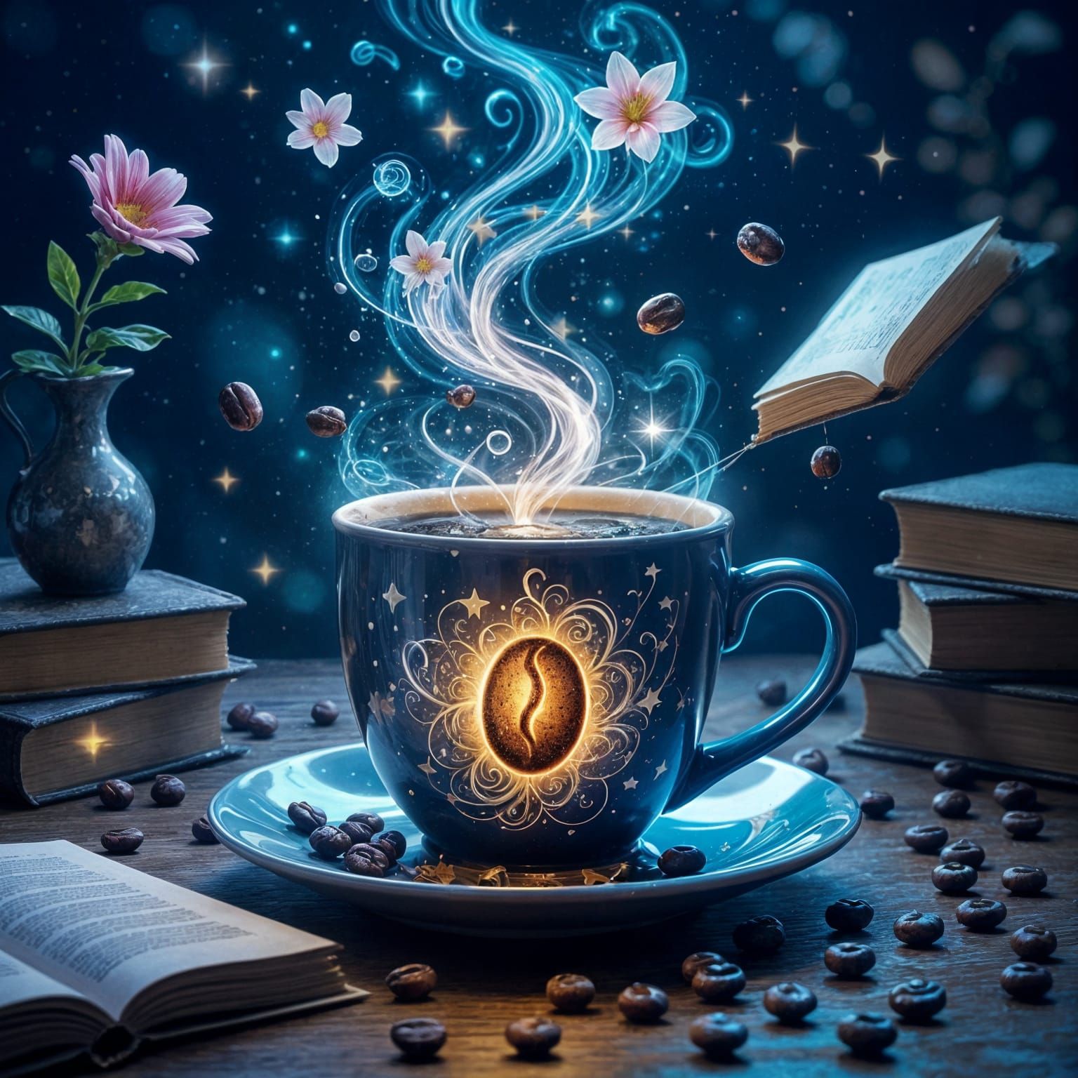 Una tazza di caffè magica.