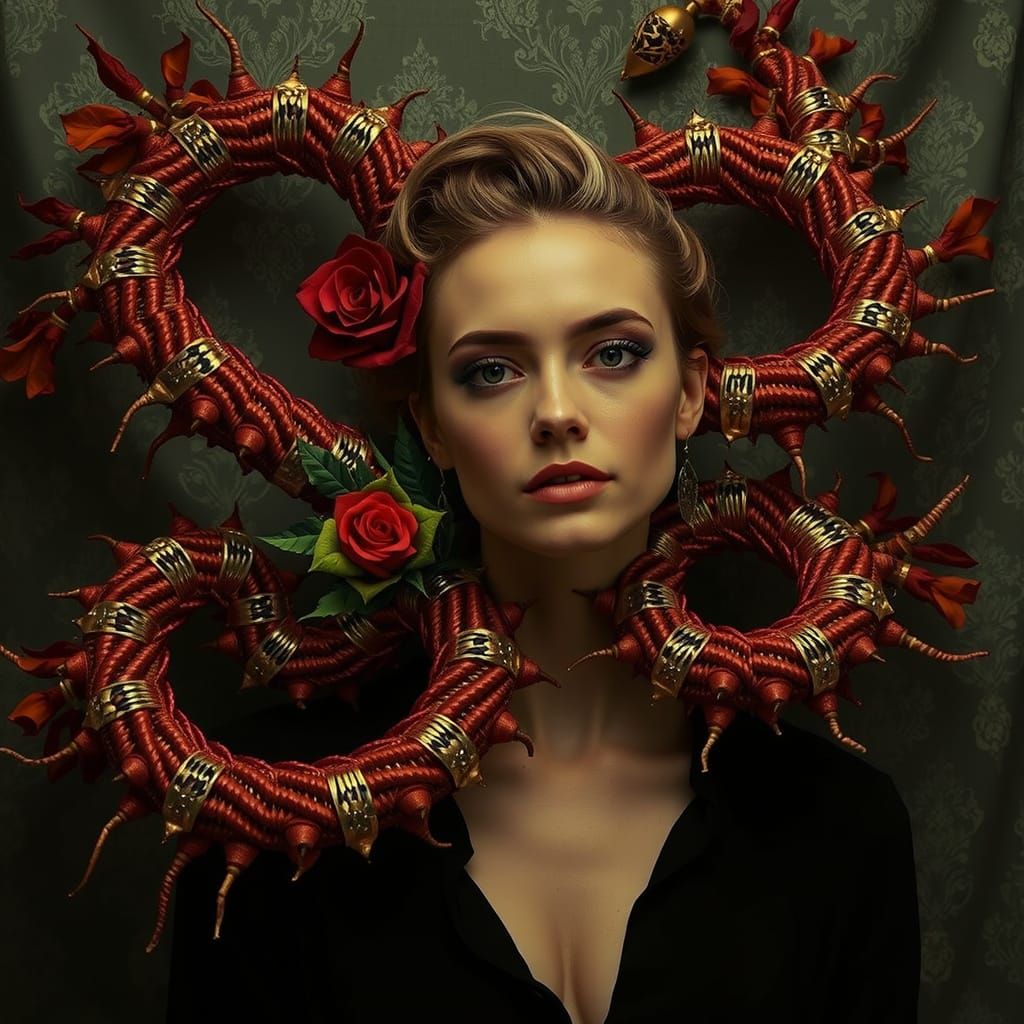 Vibrant Geometric Patterns in Photorealistic Style