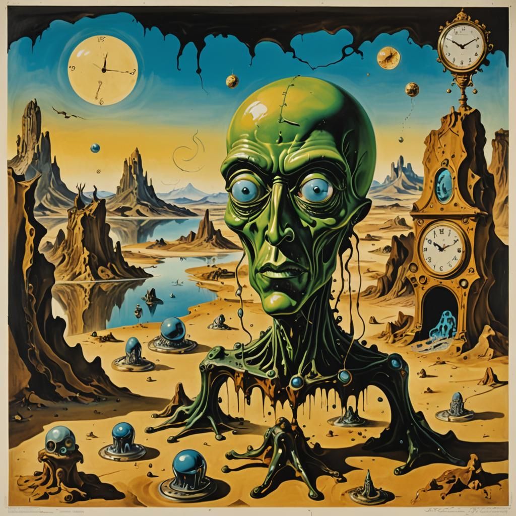 Surrealist Alien Wanted in Futuristic Landscape