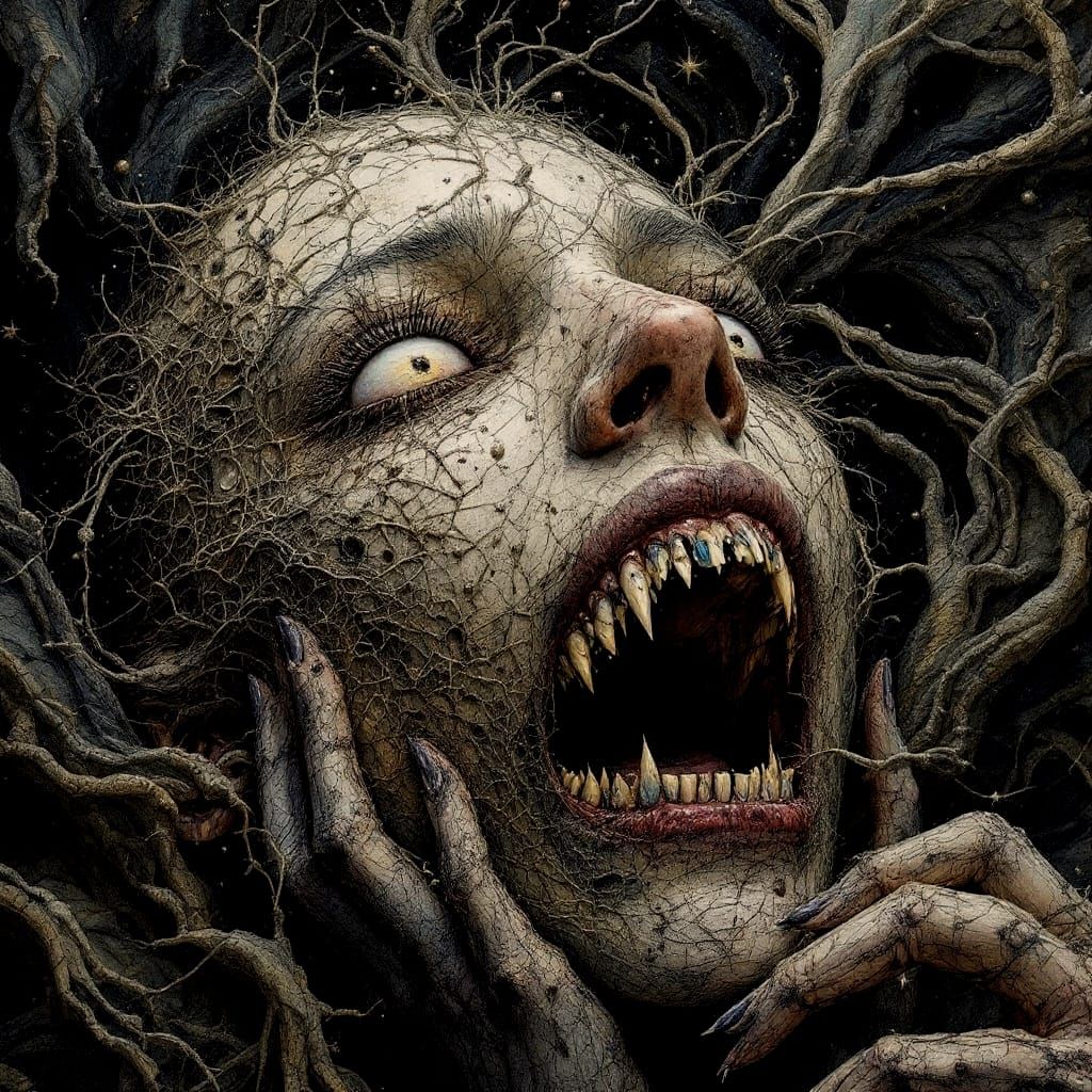 Surreal Masterpiece: Emotional Decay in Hyperdetailed Impast...