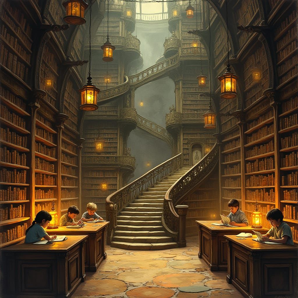 Whimsical Library of Wonder and Magic