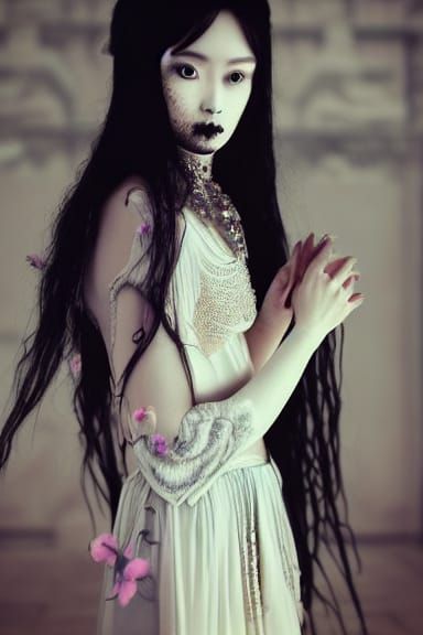 Ethereal Goddess in Ancient Mythic Splendor