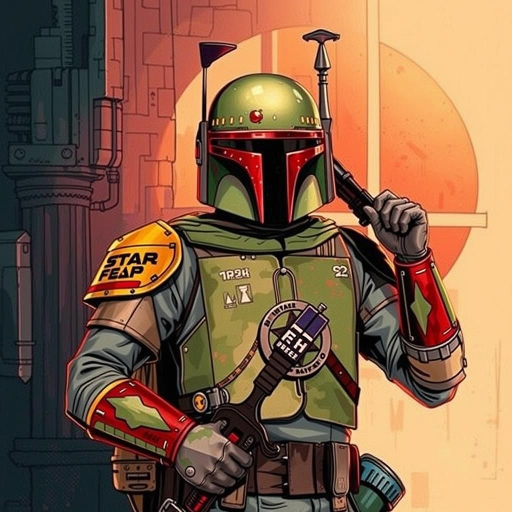 Surreal Boba Fett Figure Reveals Galactic Landscape in Cyber...