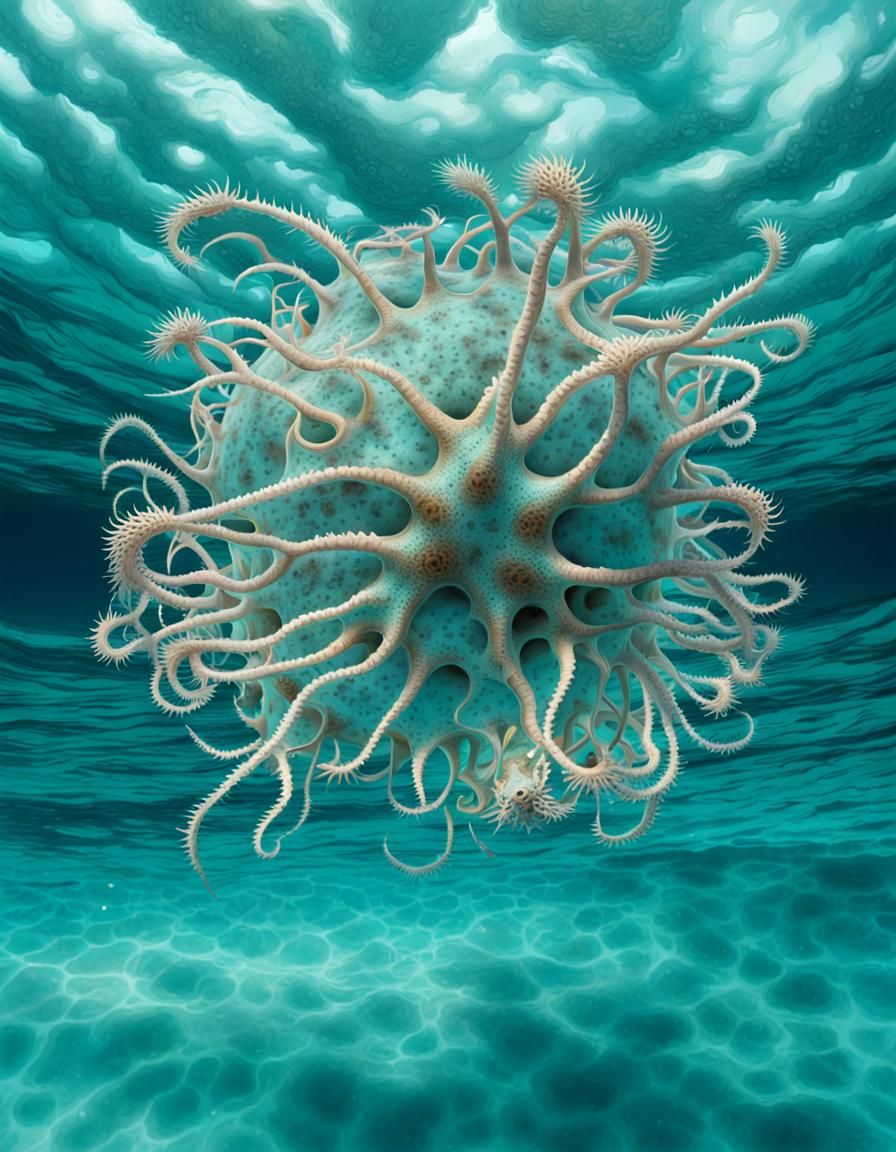 Branching Oceanic Beast in Turquoise Depths