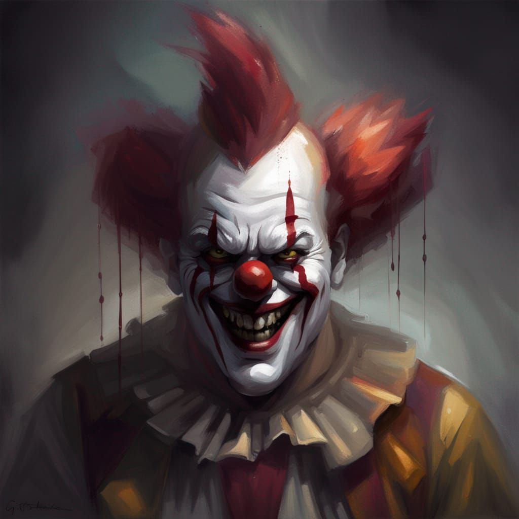 Eerie Clown Emerges from Shadows