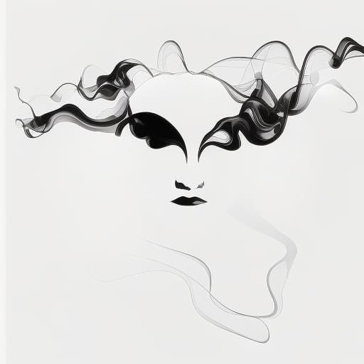 Glowing Smoke Silhouette in High Contrast Epic Drama