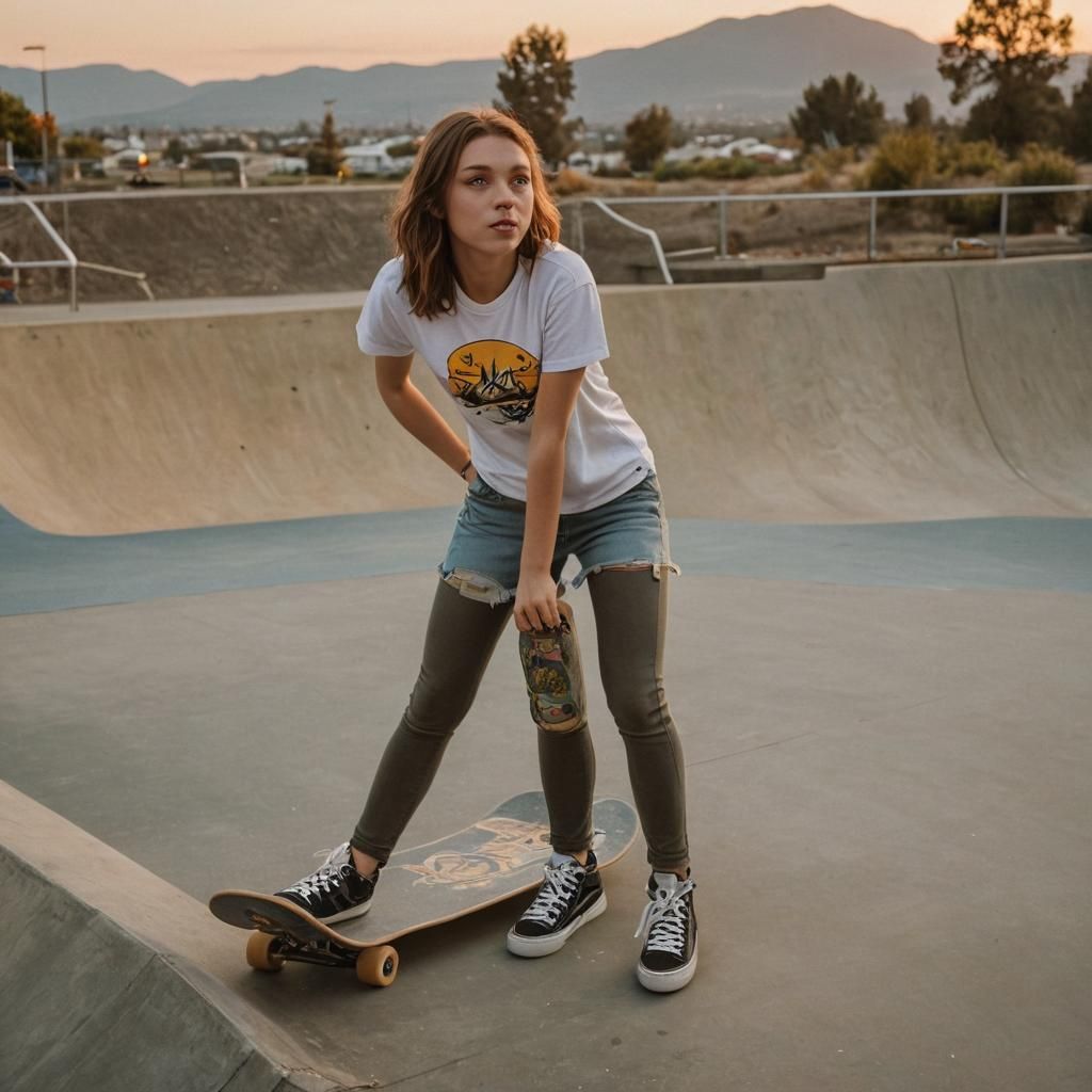 Golden Hour Skatepark Goddess