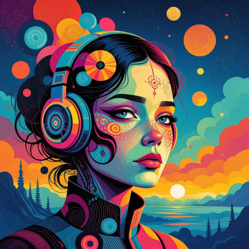 Abstract Composition in a Whimsical Style