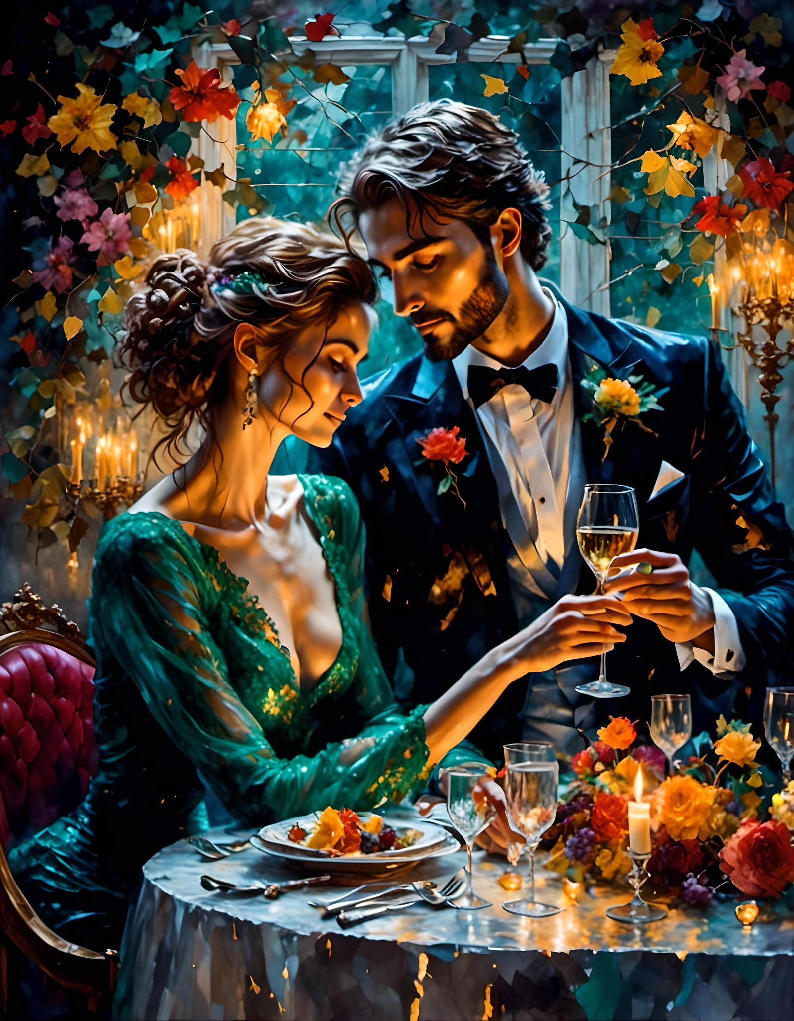 Love in the Moment, Man and Woman Share Tender Moment Togeth...