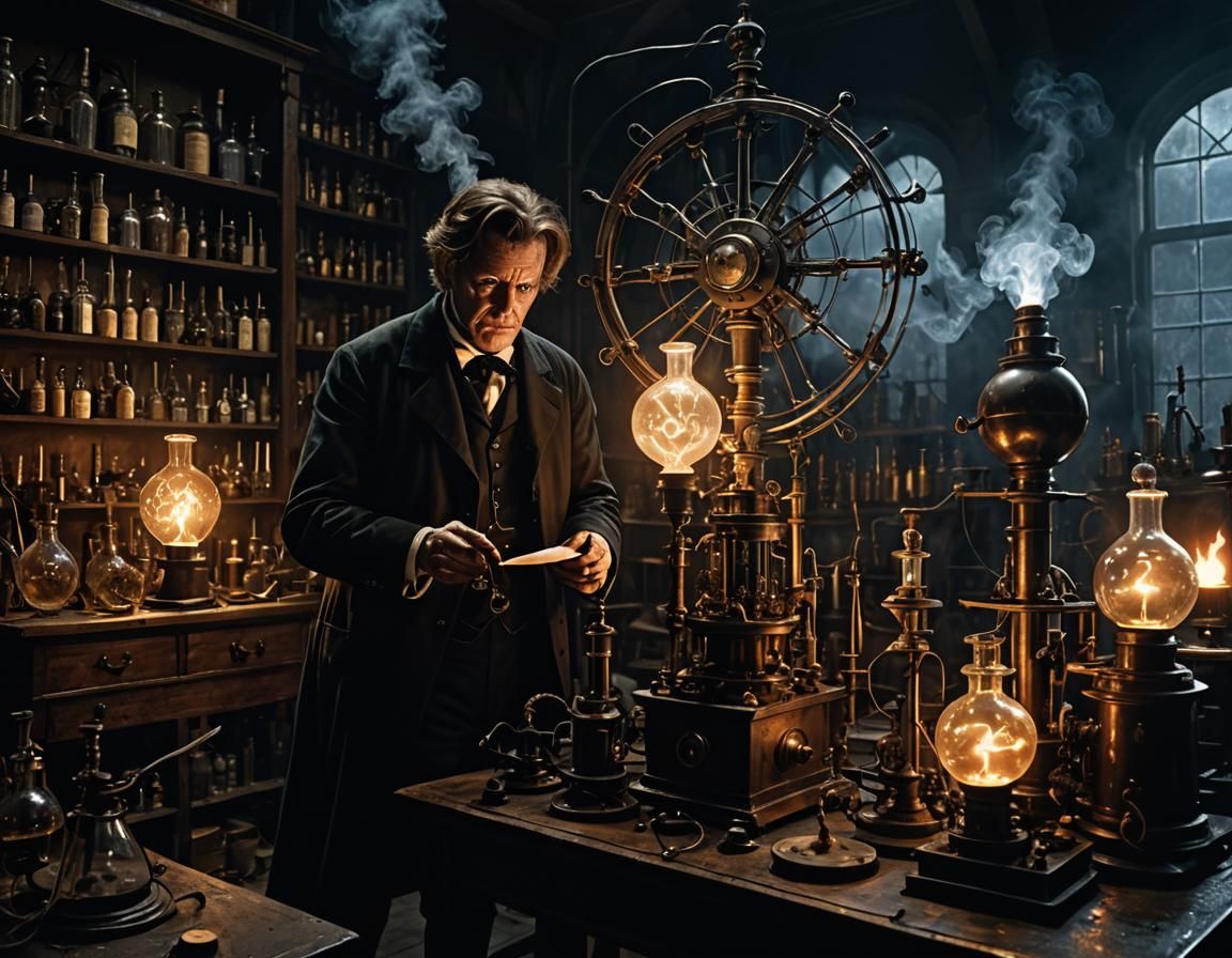 Dramatic Victorian Laboratory, Dark Academia, Horror Atmosph...