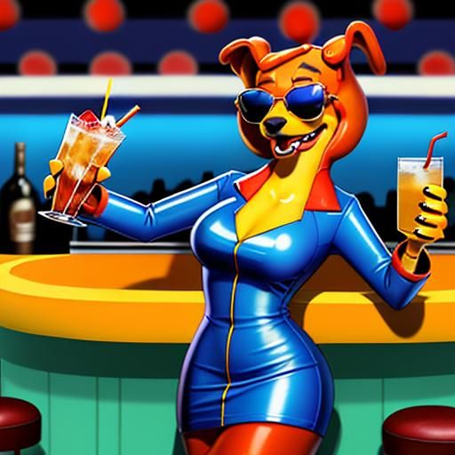 Glamorous Dog in Sunglasses Serves Up Attitude in Moody Nigh...