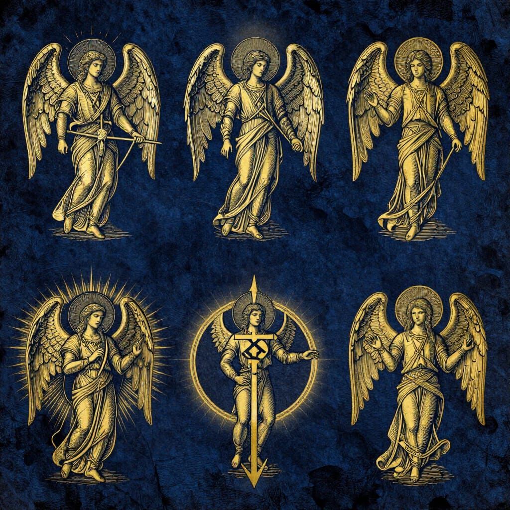 Archangel Sigils in Ancient Occult Style