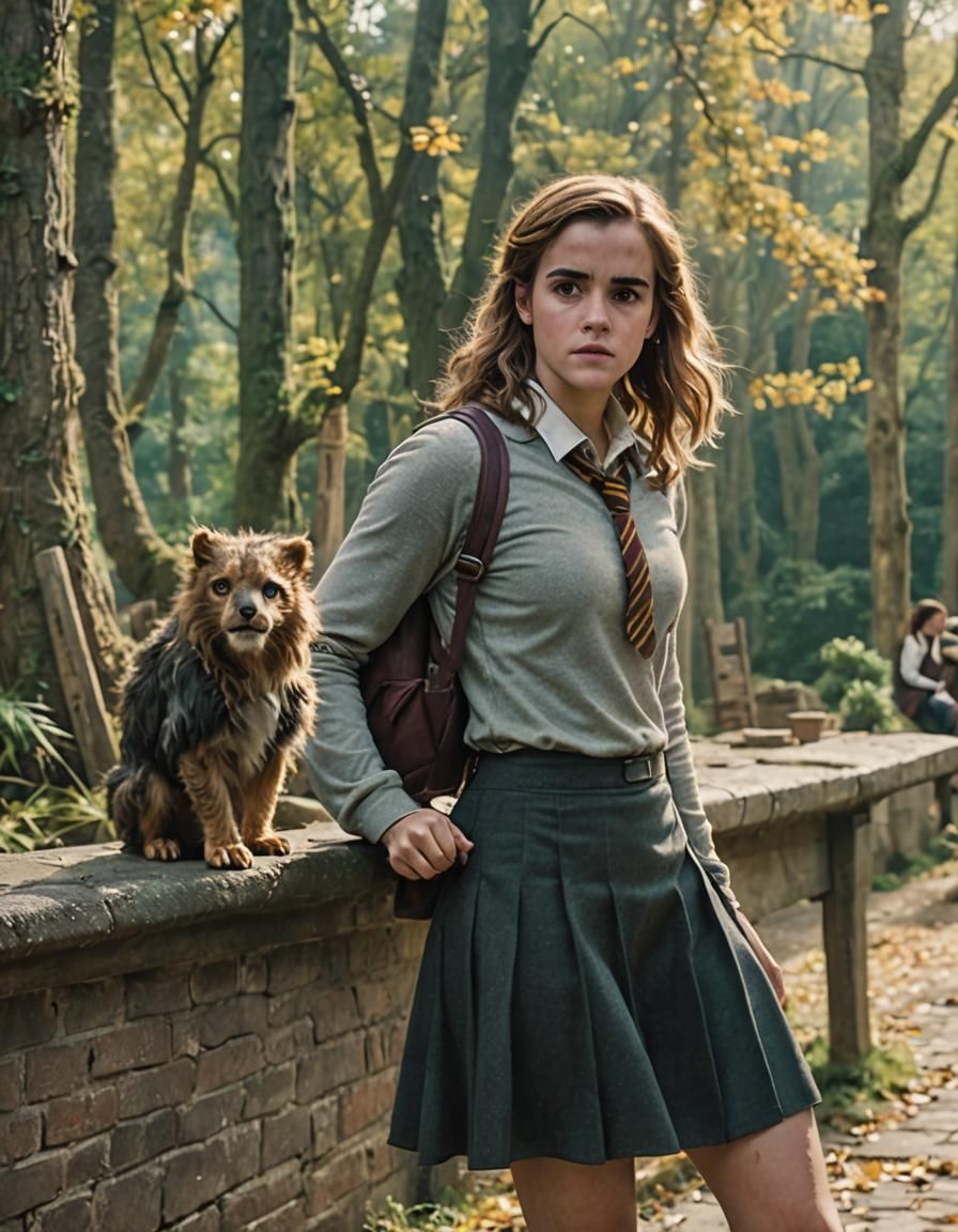 Hermione Granger in Hogwarts with