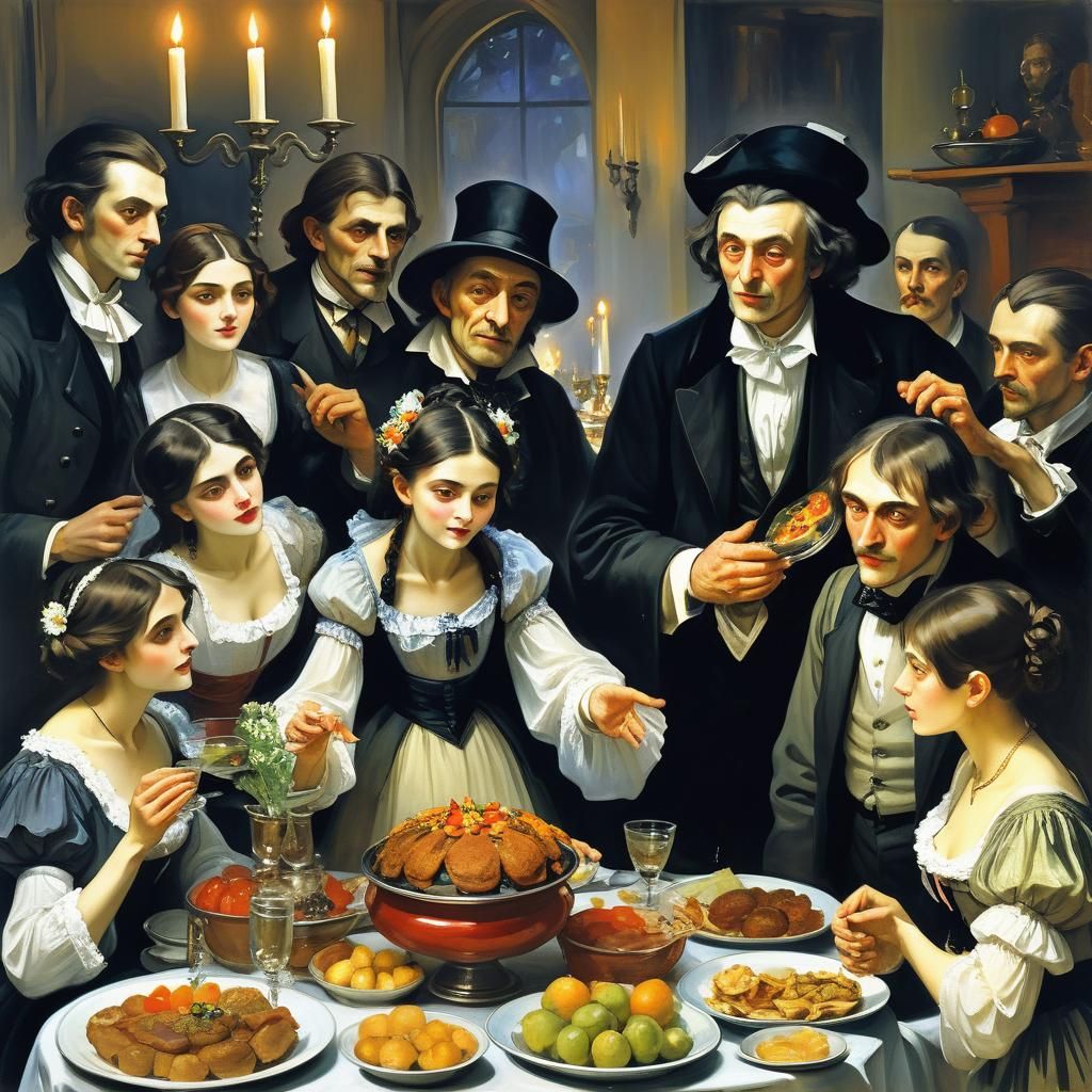 Elegant Vampire Lord Bids Farewell in Opulent Baroque Style