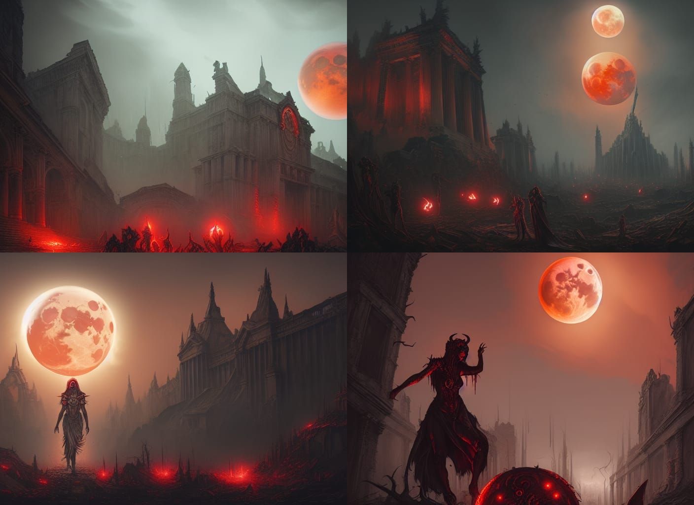 Blood Moon Goddess Emerges from Post-Apocalyptic Ruins in Cy...