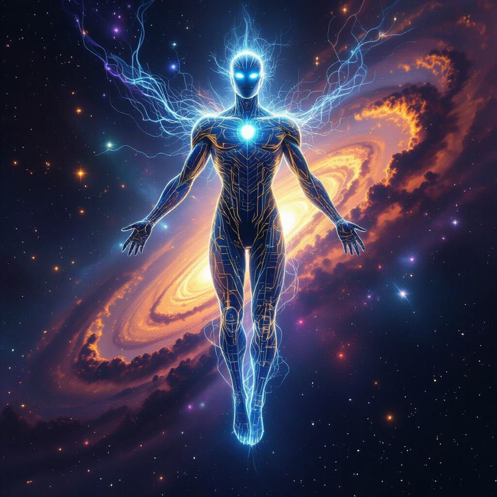 God-Like AI Superbeing in Cosmic Nebula