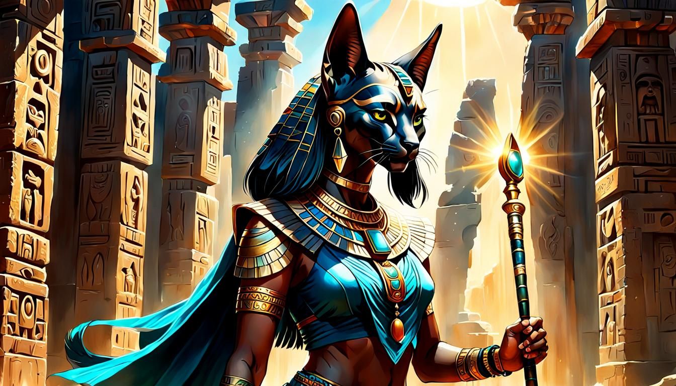 Ethereal Mayan Goddess in Vibrant Fantasy Art