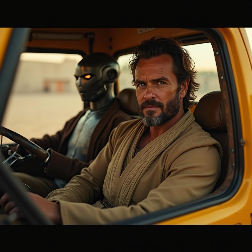 Ethereal Tatooine Landscape with Cinematic Figures