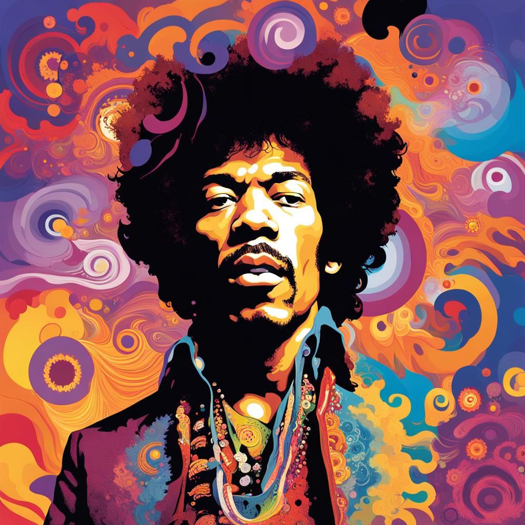Psychedelic Vision of Jimi Hendrix in Modern Music Leadershi...