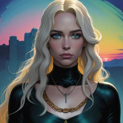 Breathtaking Comic Book Portrait of a Young Woman