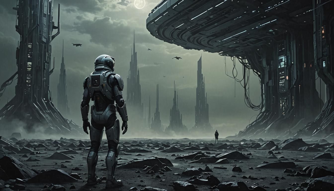 Eerie Urban Landscape in Contemporary Science Fiction Art