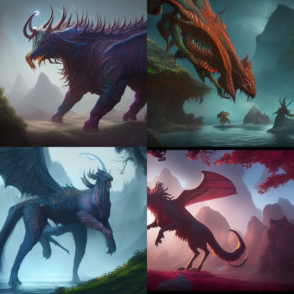 Epic Fantasy Realms in Vibrant Color