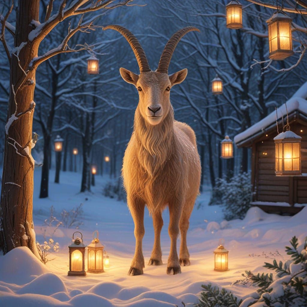 Traditional Swedish Yule Goat in Scandinavian Folk Art