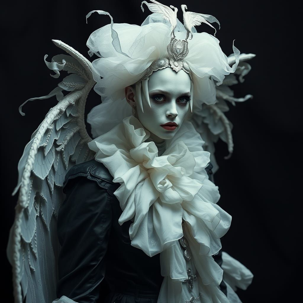 Ethereal Avant Garde Portrait of Enigmatic Architectural Bea...