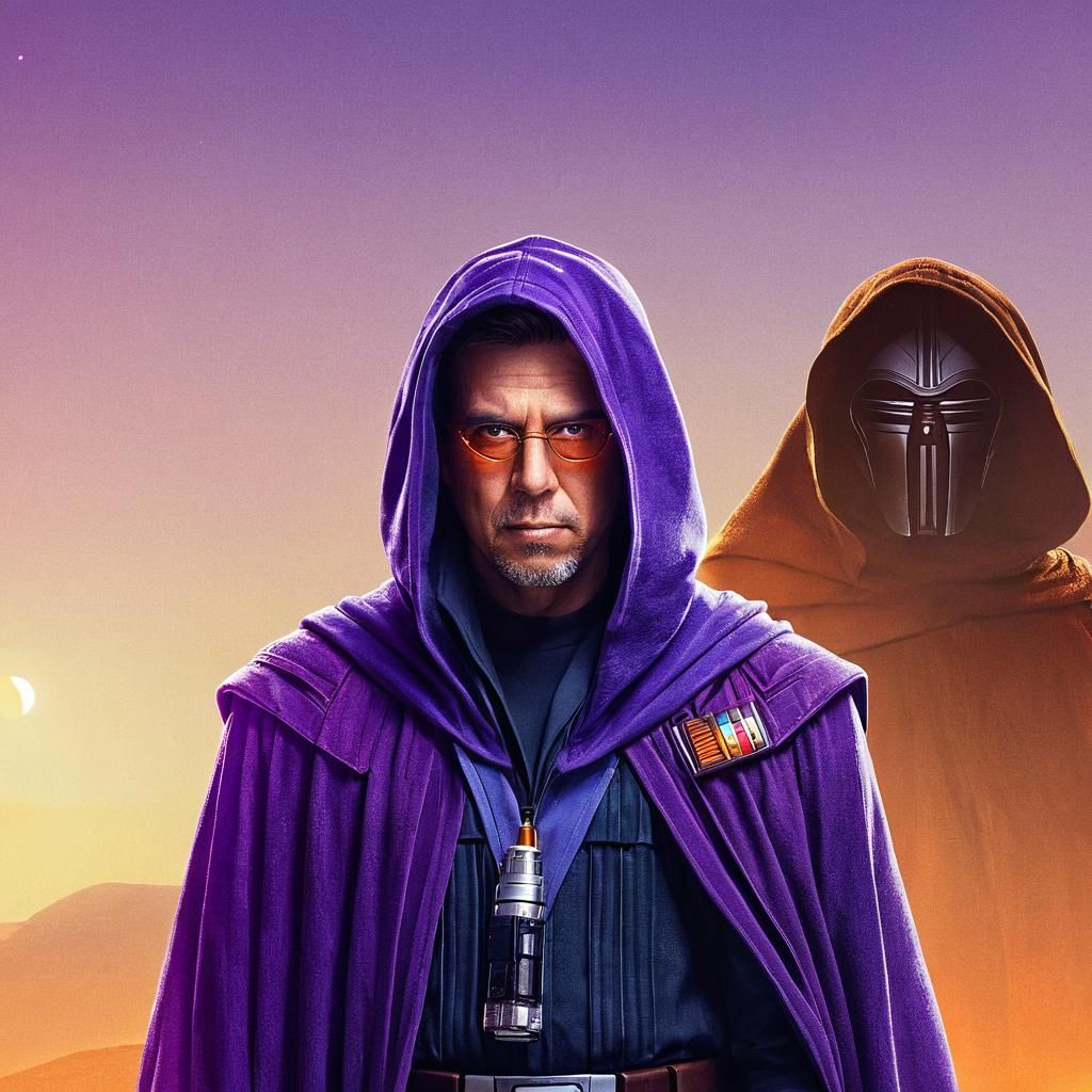 Majestic Jedi Master Poses Heroically on Tatooine Against Tw...