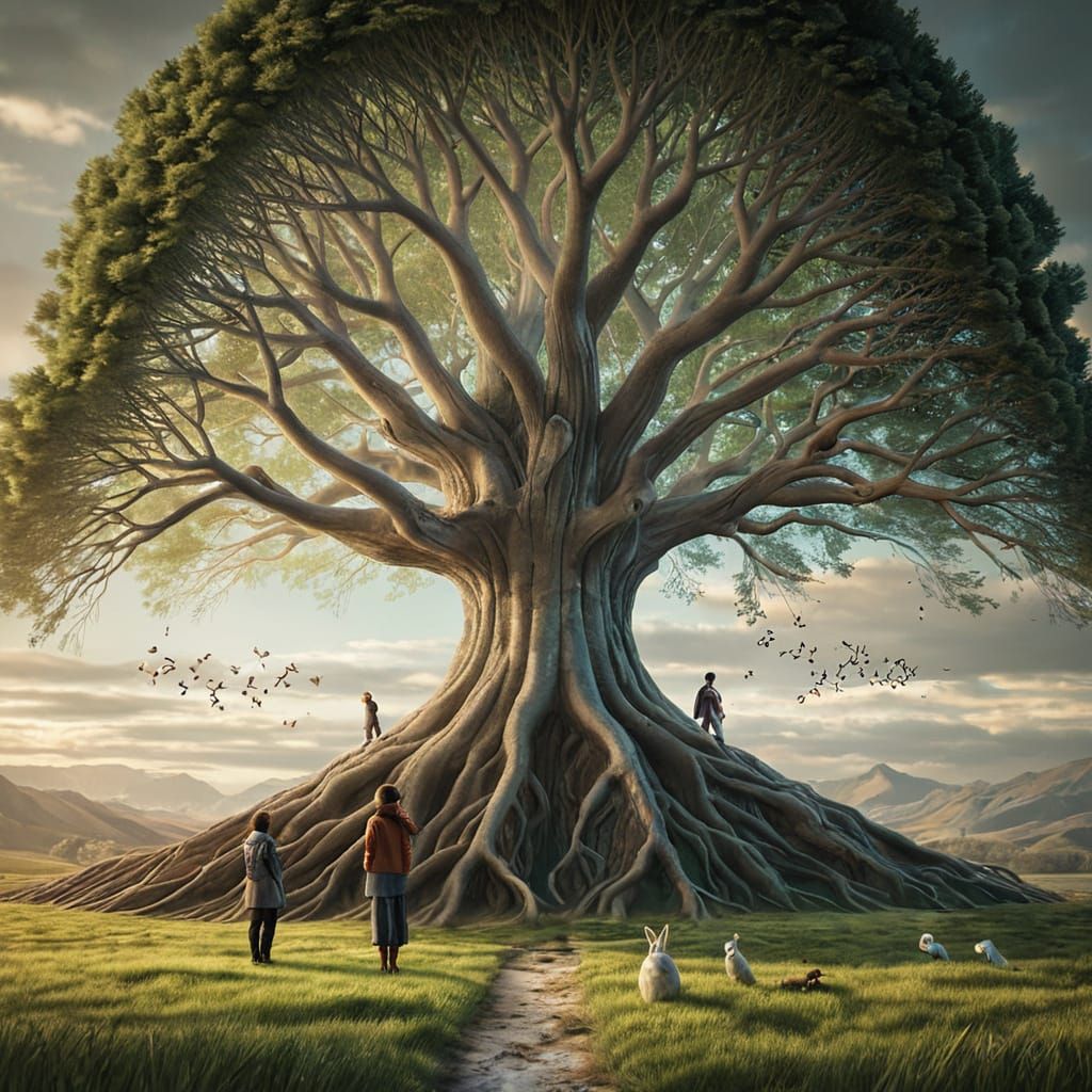 Mystical Tree Yggdrasil in Perfect Studio Light