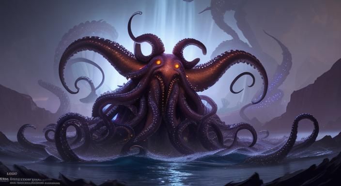 Brown Skinned Man with Octopus Legs Smiles Widely in a Fanta...